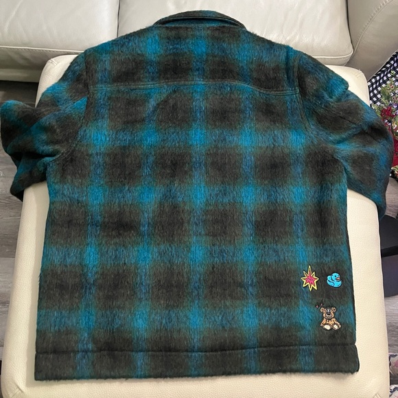 Zara DNWR. Men's Wool Blended Fluffy Plaid Jacket - Size L - Picture 10 of 13